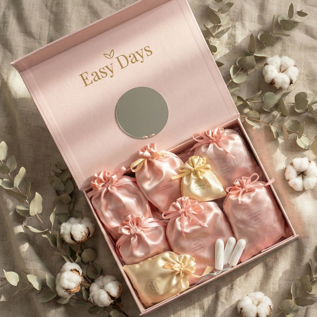 Otwart easy days box prezentowy na pierwszą miesiączkę